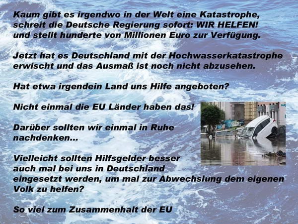 EU Hochwasserkatastrophe